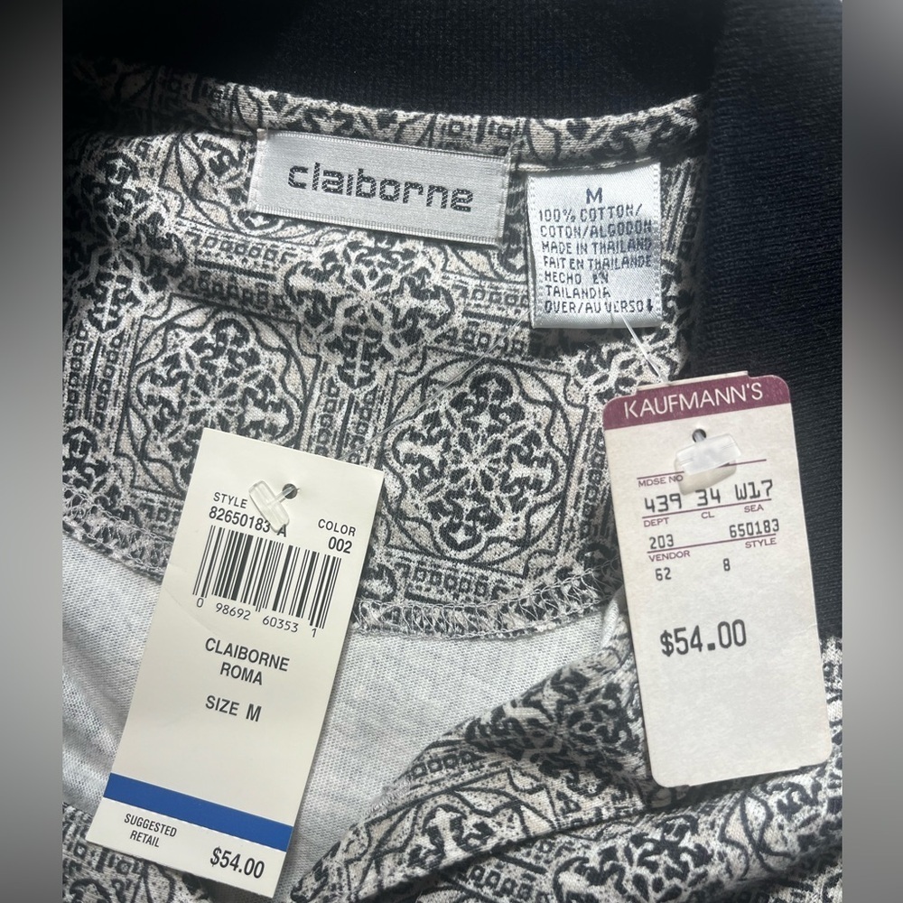 Vintage Liz Claiborne Men’s polo new with tags size medium 100% cotton - Picture 3 of 7